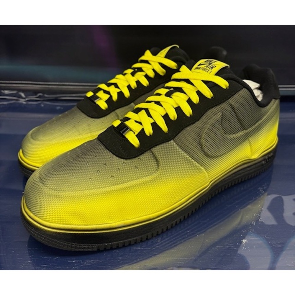Nike Lunar Force 1 Mesh Yellow Black (2013) 599499-700 Mens sneakers size 11.5